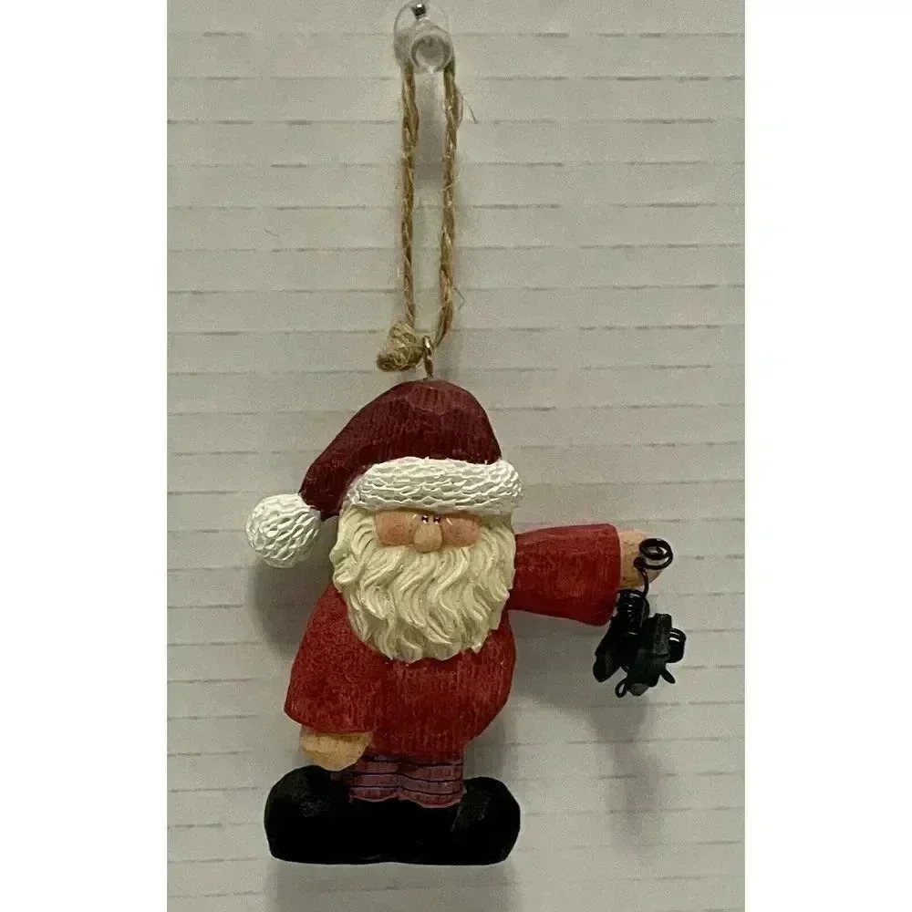 Crazy Mountain‎ Santa Claus Holding Holly And Berries 3.5” Vintage 1990S
